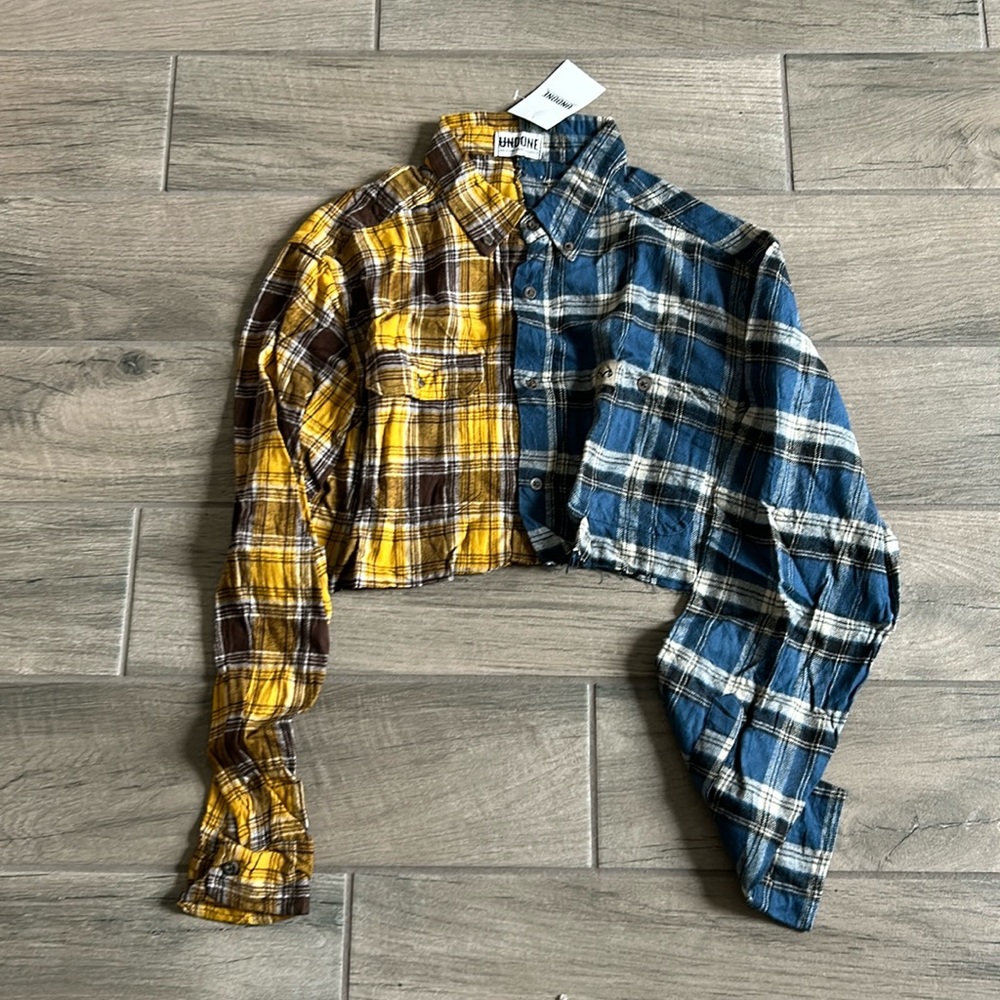 Undone plaid shirt